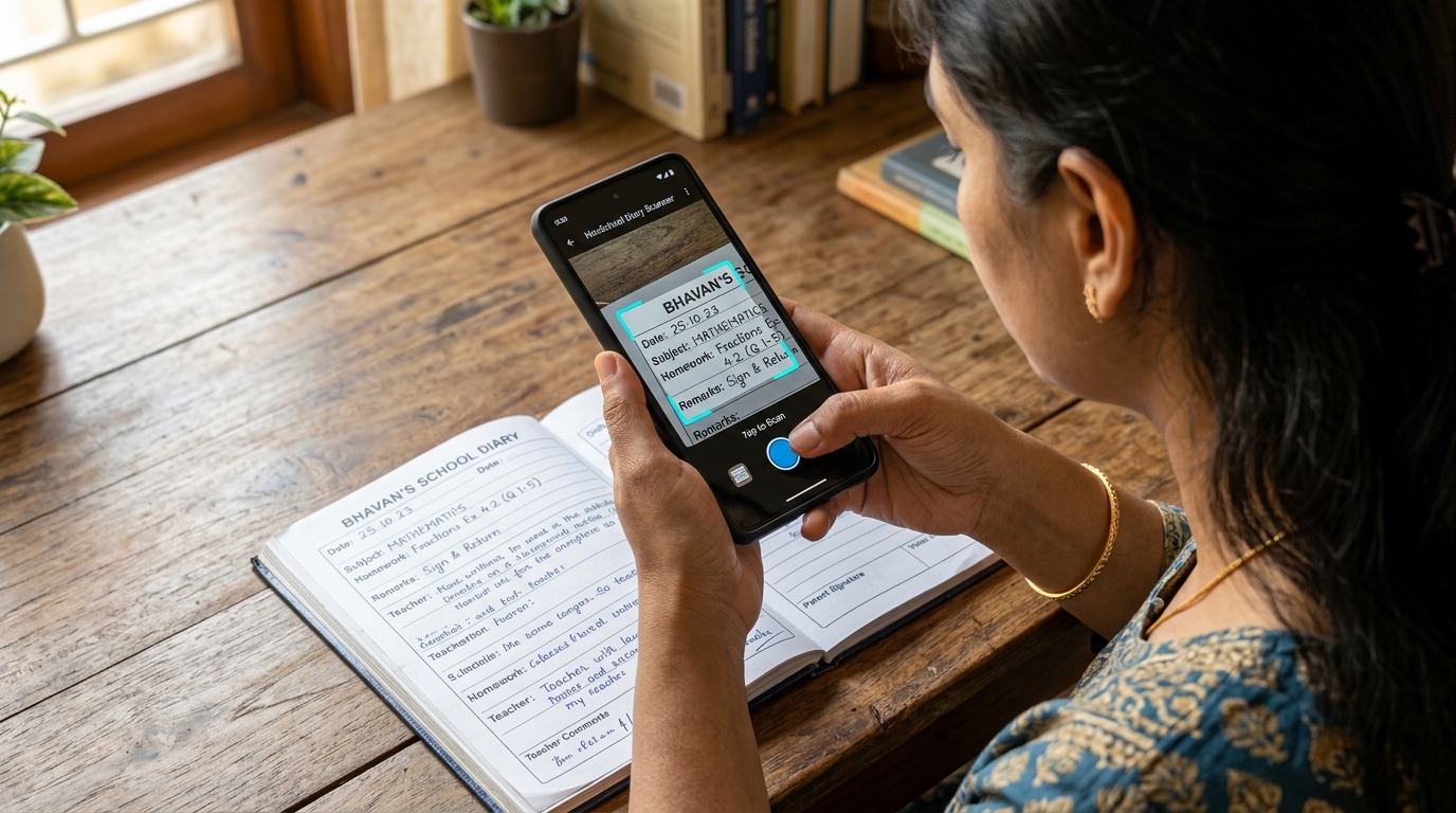 Snap the School Diary and Match with a Teacher in Seconds